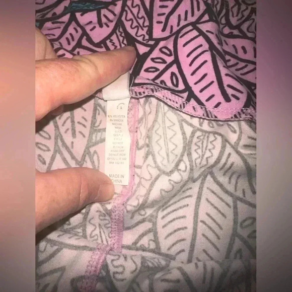 Lularoe TC2 lavender leaf  leggings. OG Patrick quality & fit. - Picture 5 of 6
